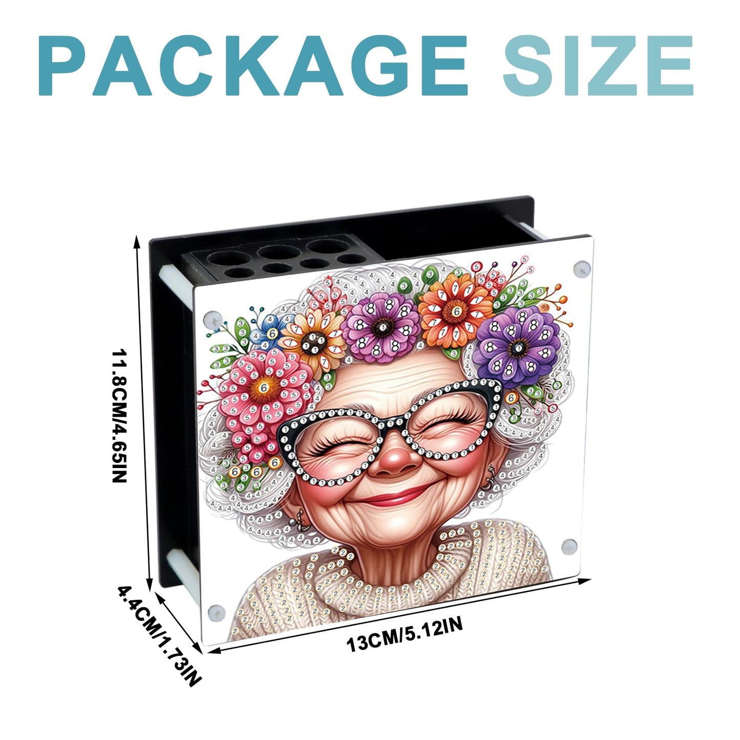 JZHYOAN Diamond Art Painting Pencil Holder, DIY Diamond Art Pen Ornaments, Makeup Brush Table Box, Desk Accessories Workspace Organizers for Study, Work