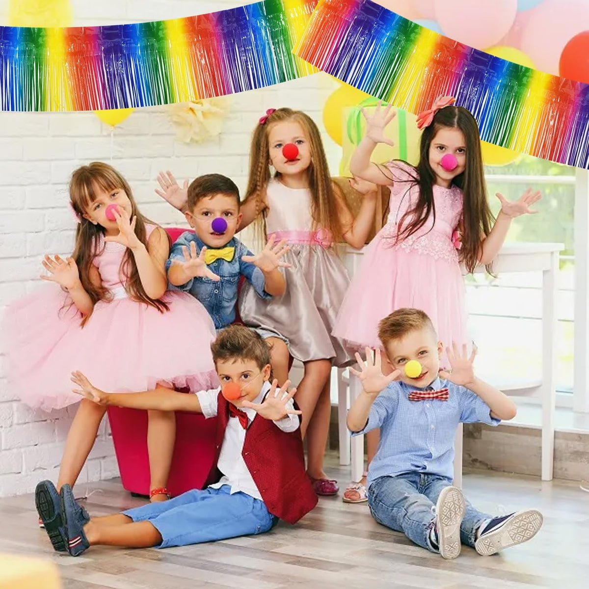 BEISHIDA 3 Packs Metallic Foil Fringe Garland Rainbow Wall Hanging Tinsel Fringe Banners for Car Floats Bridal Shower Wedding Birthday Easter Graduation Holiday Party Decoration(30 Feet)