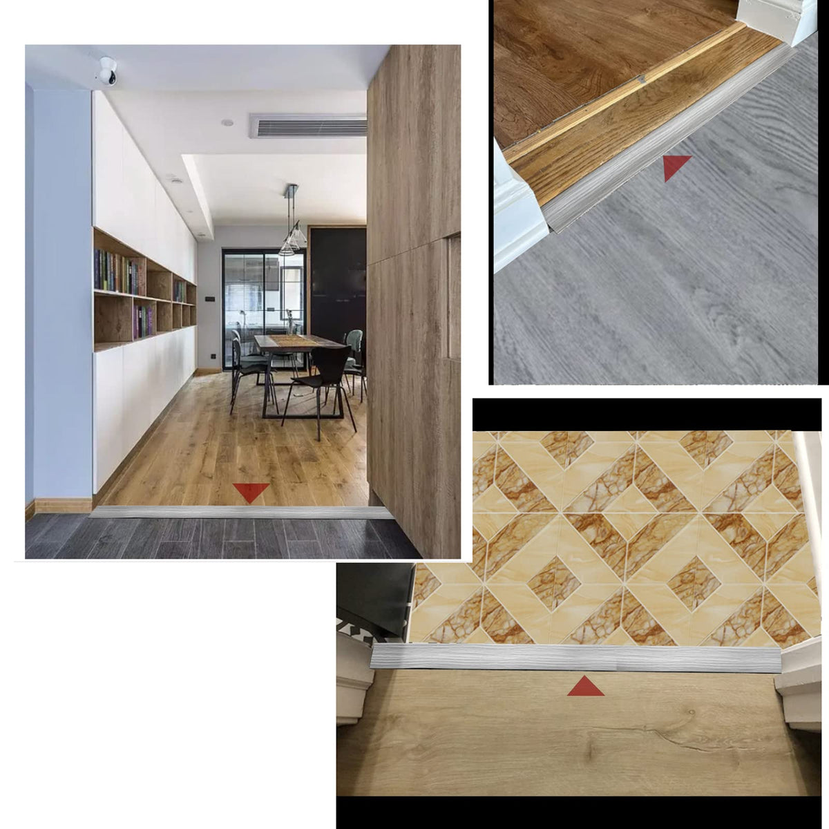 Floor Door Flat Transition Strip & Self Adhesive Floor Vinyl Floor Edge Trim Laminate Floor Gap Covering Joining Strip