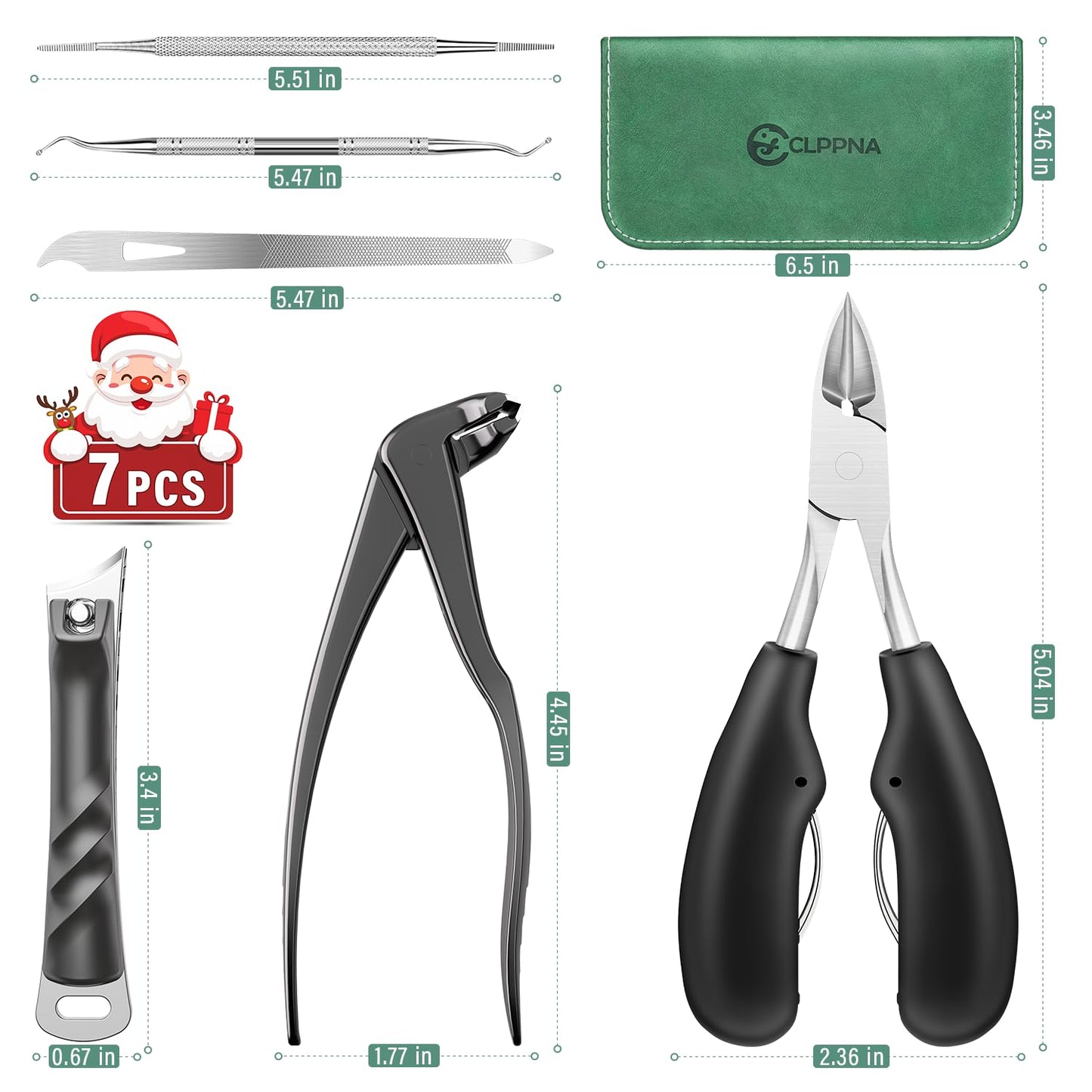 Upgrade Long Handled Toenail Clippers for Seniors with Lock, Large Toe Nail Clippers for Thick Toenails for Men Women, Wide Opening Slanted Fingernail Clippers with Catcher Precision Nail Cutter Set