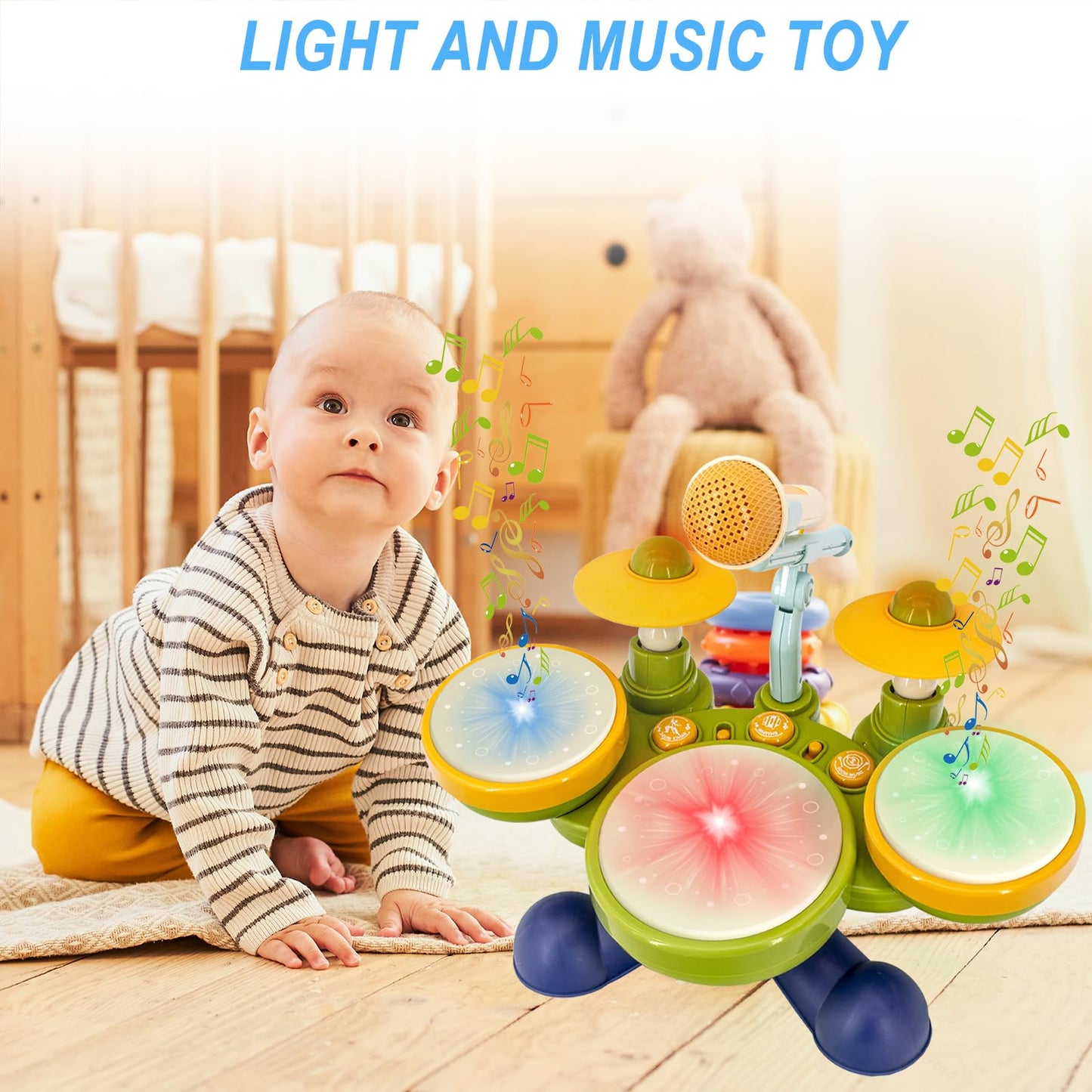 Drum Set for Toddlers 4+, Kids Drum Set Musical Instruments, Toys for 4 5 Year Old Boy Birthday Gifts