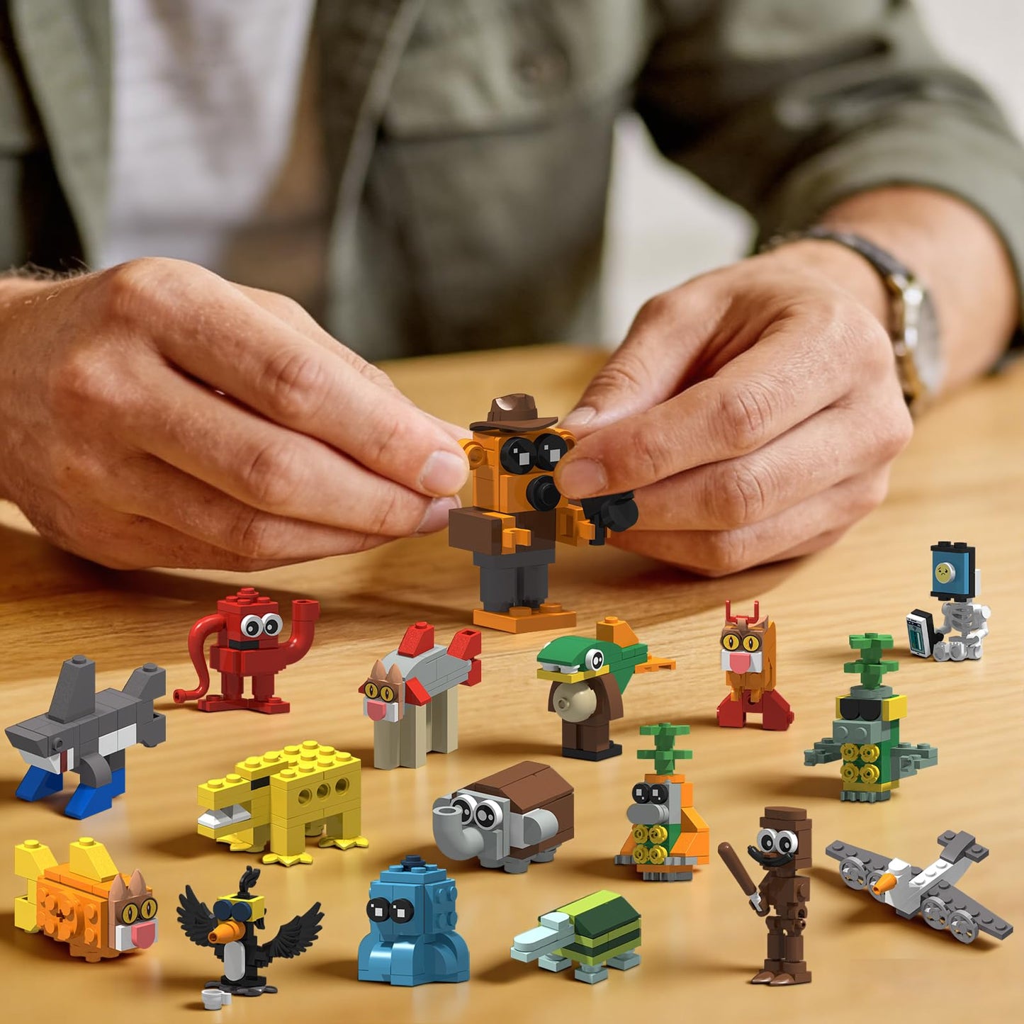 Myth Qholve Italian Brain Rot Unique Cartoon Characters Building Blocks 17 in 1 Educational & Entertaining Gift Idea for Kids Teens & Adults