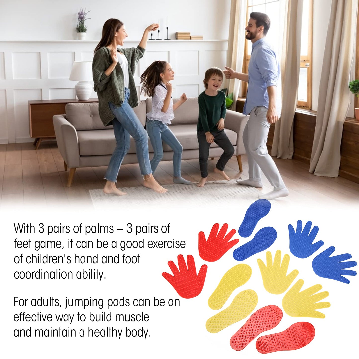 EVTSCAN Hands and Feet Play Mat Exercise Limb Coordination Integration Toy Game Mat for 1 Above Year Old
