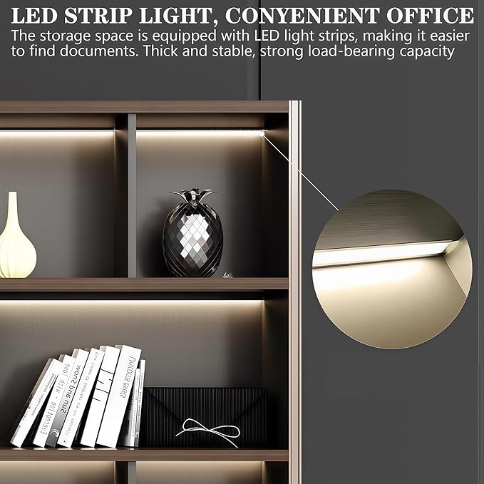 Modern Executive Desk, 94.5 inch L Shaped Desk with Storage, L Shape Corner Desk Drawers and Lockable Storage No Installation Required, Without Desk or Computer Chair (Filing Cabinet)