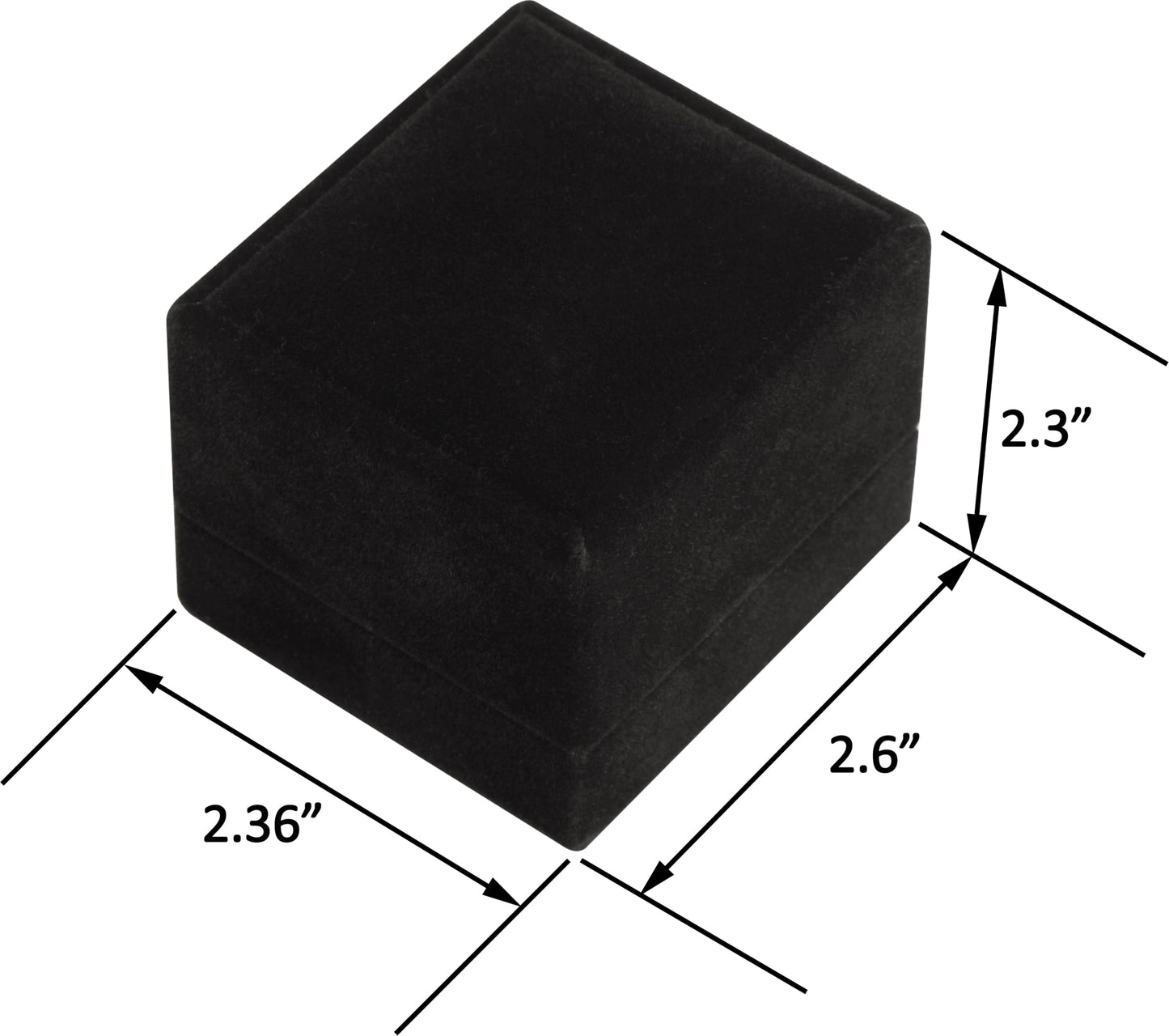 LAODA Black Color Luxury Velvet Stud Earring Box Multiple Use Necklace Pendant Earring Jewelry Gift Storage Holder Box(Jewelry not Included)
