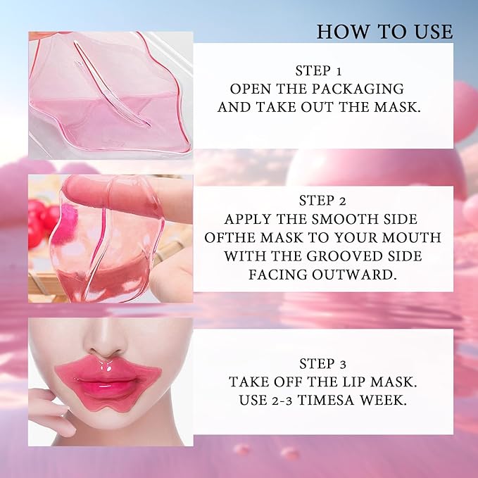 30PCS Hydrating Lip Mask,Overnight Lip Masks Bulk,Moisturizing Lip Patches Great for Dry Lips,Nourishing Lip Sleeping Mask Lip Care Kit for Women and Men