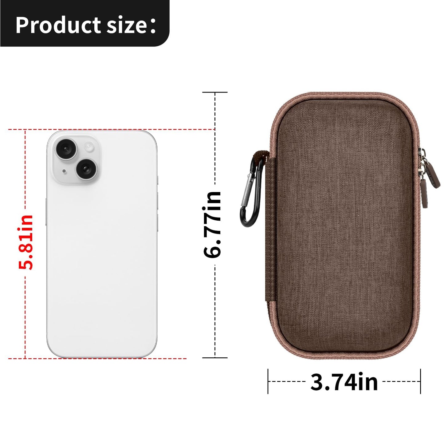 Grapsa Travel Sunglasses Organizer Cases for Quay Polarized Sunglasses Men Women, Trendy Sunglasse Storage Holder (Bag Only) (Classic, Brown-2 Slot)