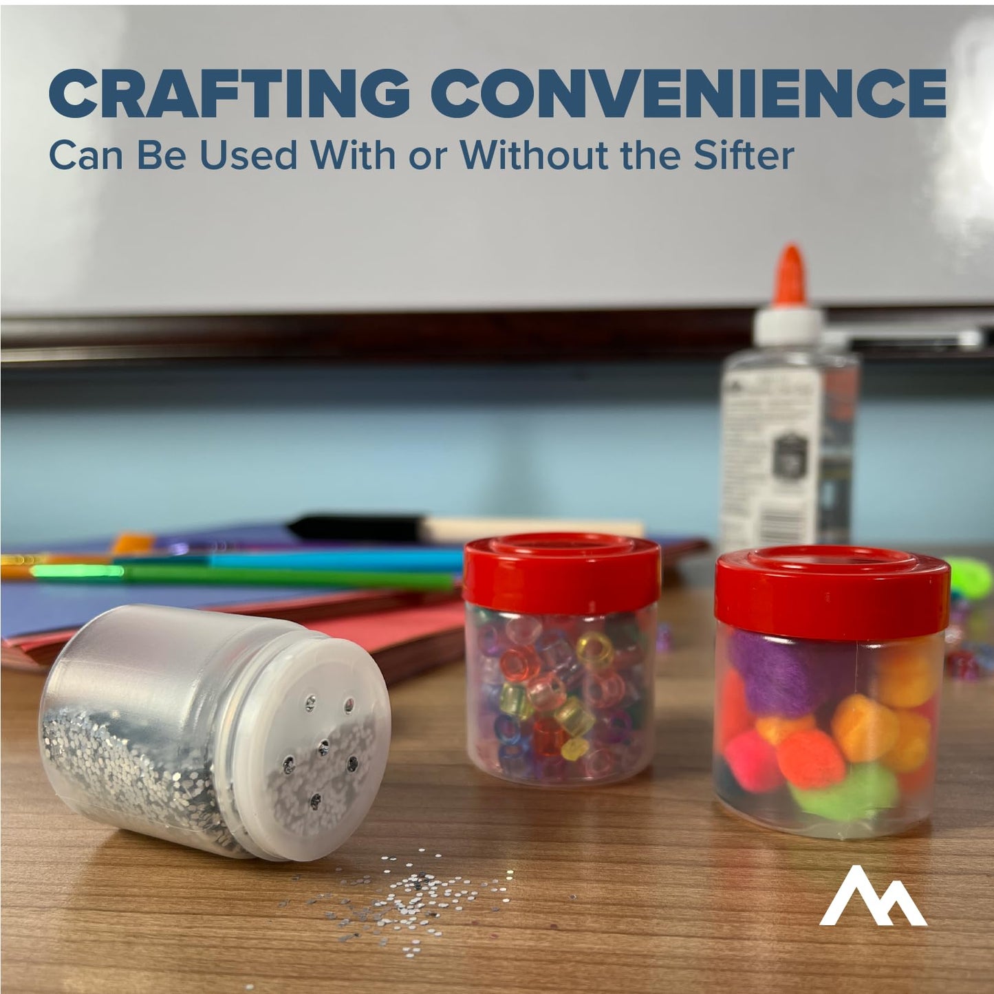 Pinnacle Mercantile 9 Pack 1oz Mini Plastic Spice Jars Bottles Containers with Sifter and Cap
