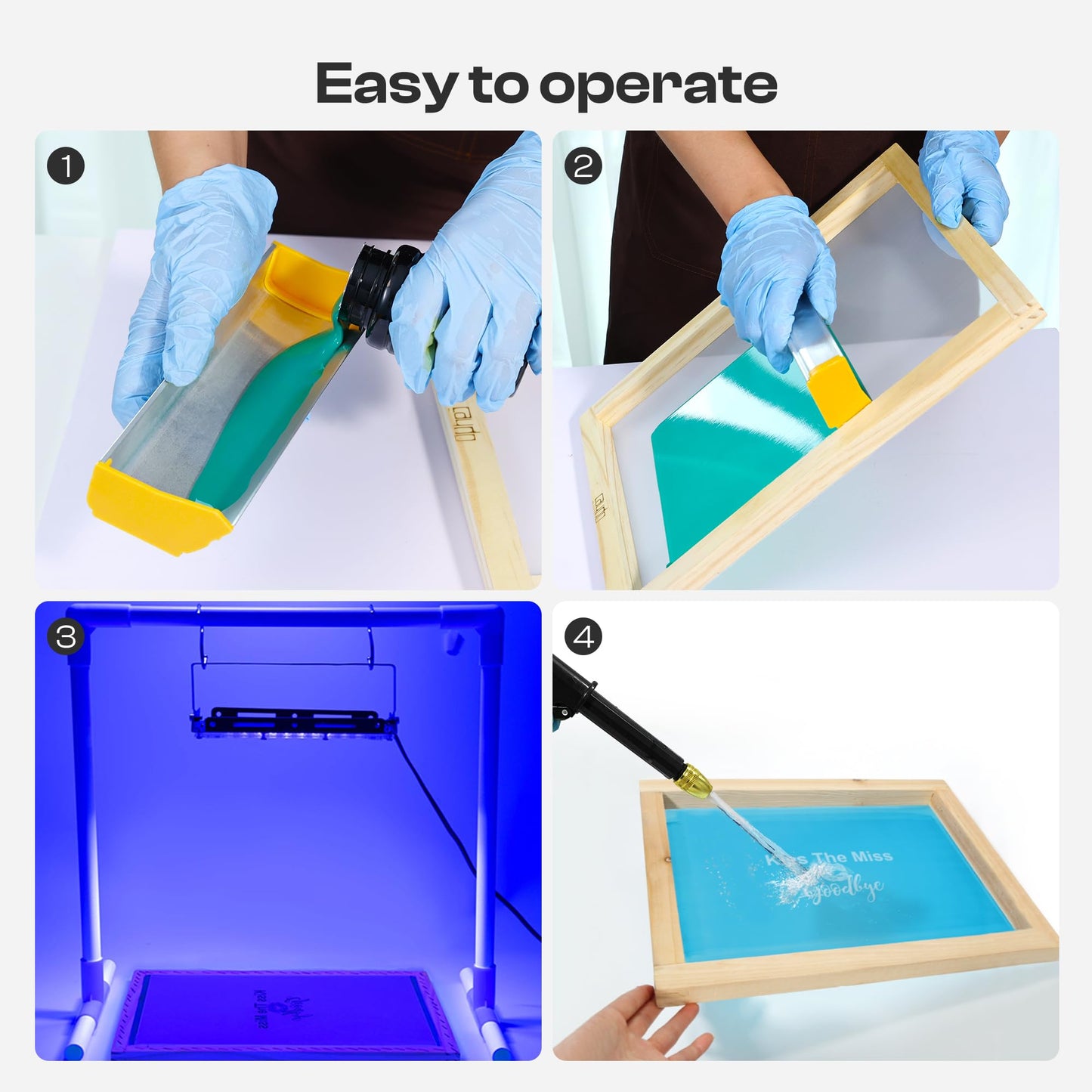 Caydo 10 Inch Dual Edge Emulsion Scoop Coater, Aluminum Screen Print Tool with 10 PCS Wooden Sticks for Silk Screen Printing