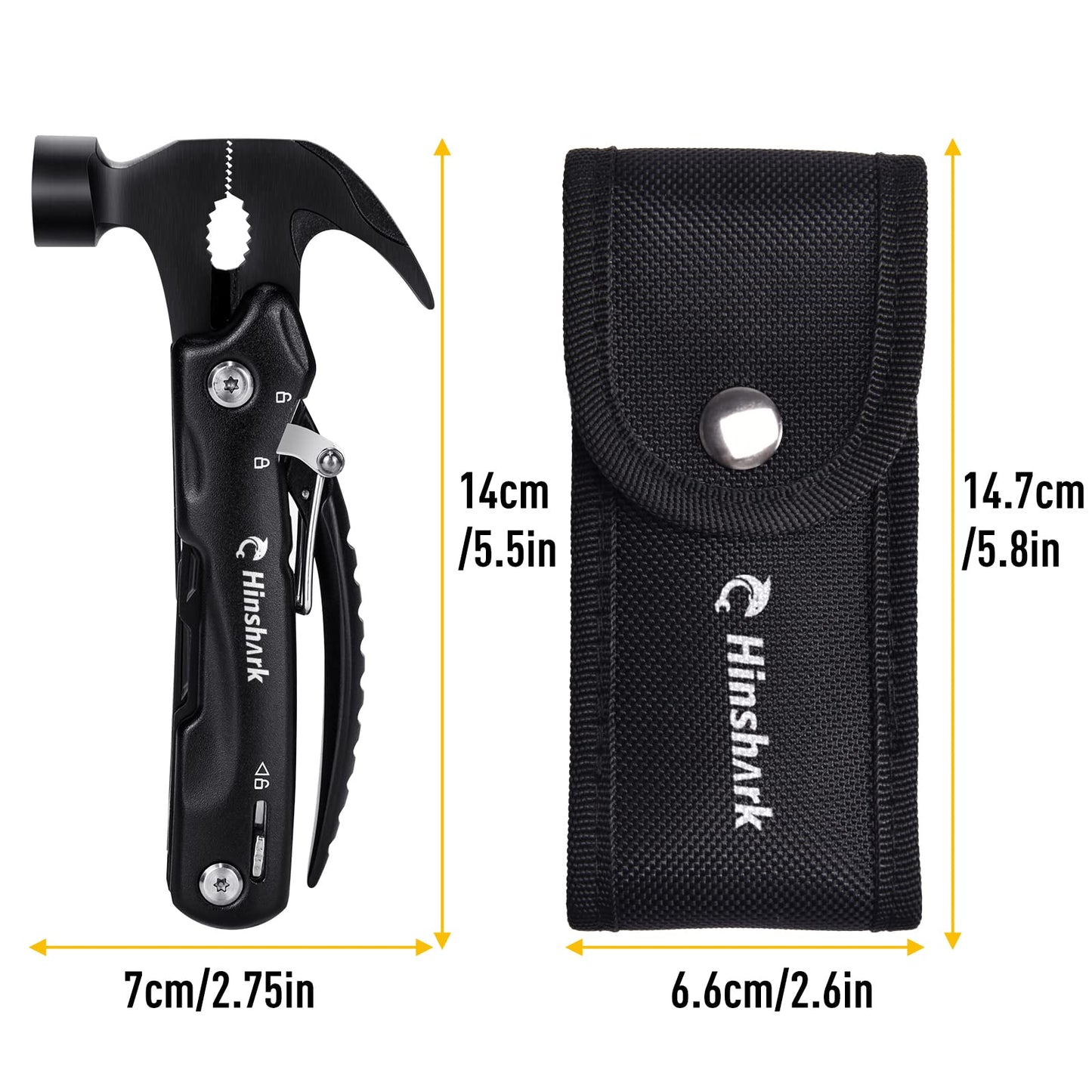 Gifts for Men, 12 in 1 Hammer Multitool, Anniversary Birthday Gift for Men Dad Husband Him Grandpa, Unique Gifts for Dad Who Have Everything, Camping Essentials Cool Gadgets Tools