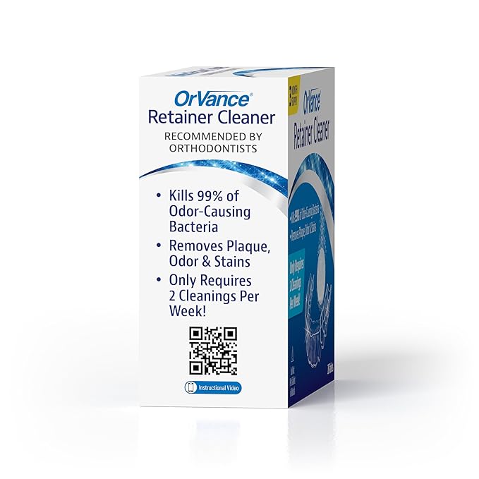 OrVance Retainer Cleaner Tablets (3 Month Supply) | Only 2 Cleanings Per Week Required | Removes Odors, Stains, Plaque for Invisalign, Mouth/Night Guards, and Removable Orthodontic Appliances