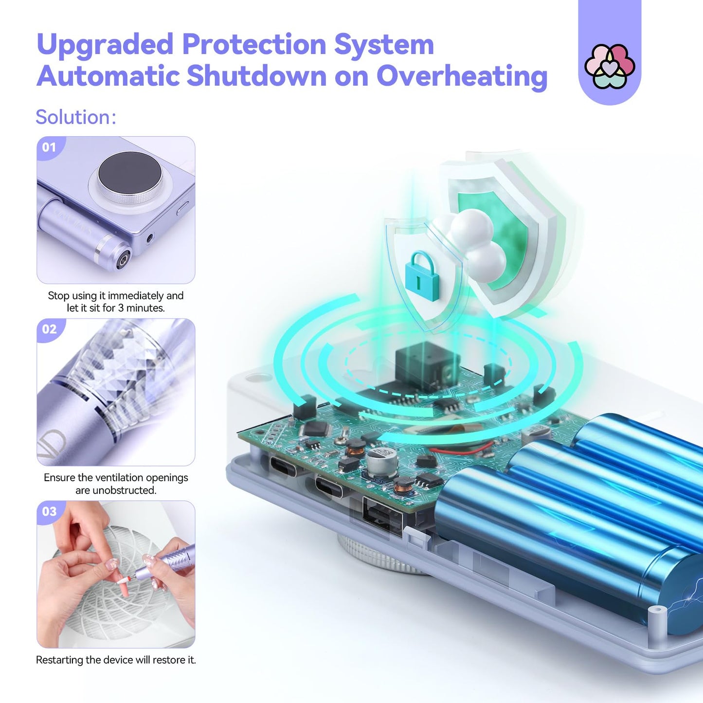 SAVILAND 50000RPM Nail Drill for Acrylic: 2026 Pro High Tech Fast Removal Electric Nails Drill Kit 6000mAh Rechargeable Machine Professional Drill Bit Nail File Buffer Tools Salon Manicure Pedicure