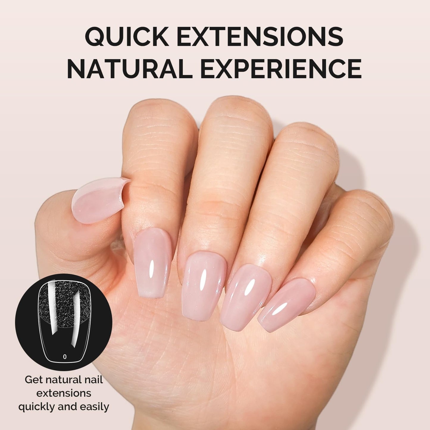 MelodySusie Short Ballerina X Nail Tips - 600Pcs 15 Sizes Clear Acrylic, Half Matte Full Cover Press on Nails for DIY Extension & Salon Use, Pre-Shaped for Long-Lasting Manicure