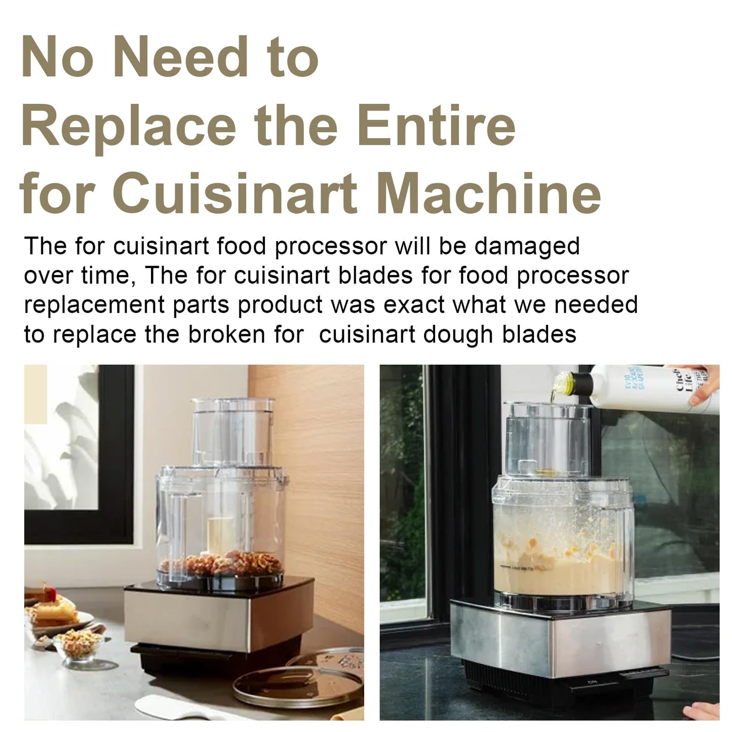 DLC-869TX-1 Fits for Cuisinart Food Processor Replacement Dough Blade, Fits Models DLC-8S, DFP-11, DLC-2011, DLC-3011, EV-11PC6, EV-11PC7, & EV-11PC8 et Food Processor -Designed to Handle Tough Doughs