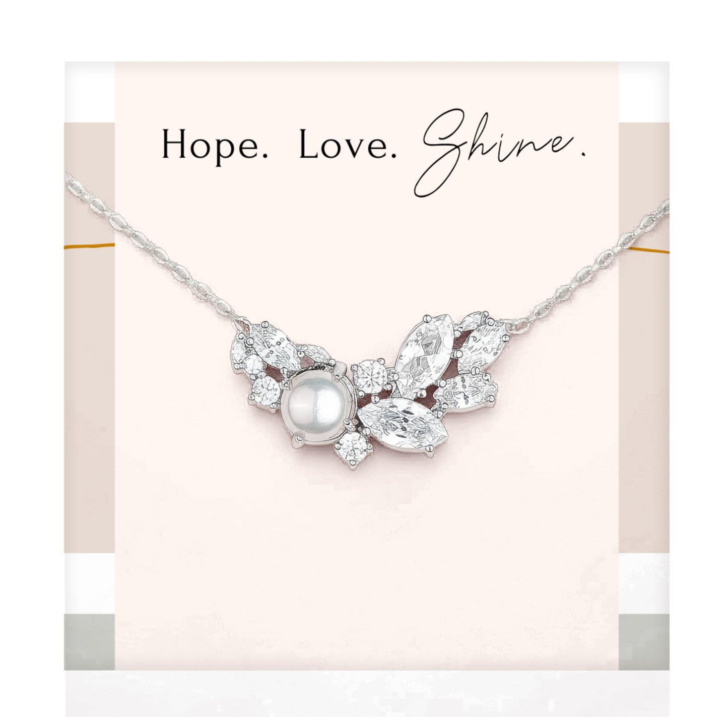 Bridal Pearl Diamond Necklace for Wedding Silver White Freshwater Pearl Crystal Cluster Leaf Vintage Necklace set for Bride Bridesmaids Bridal Party