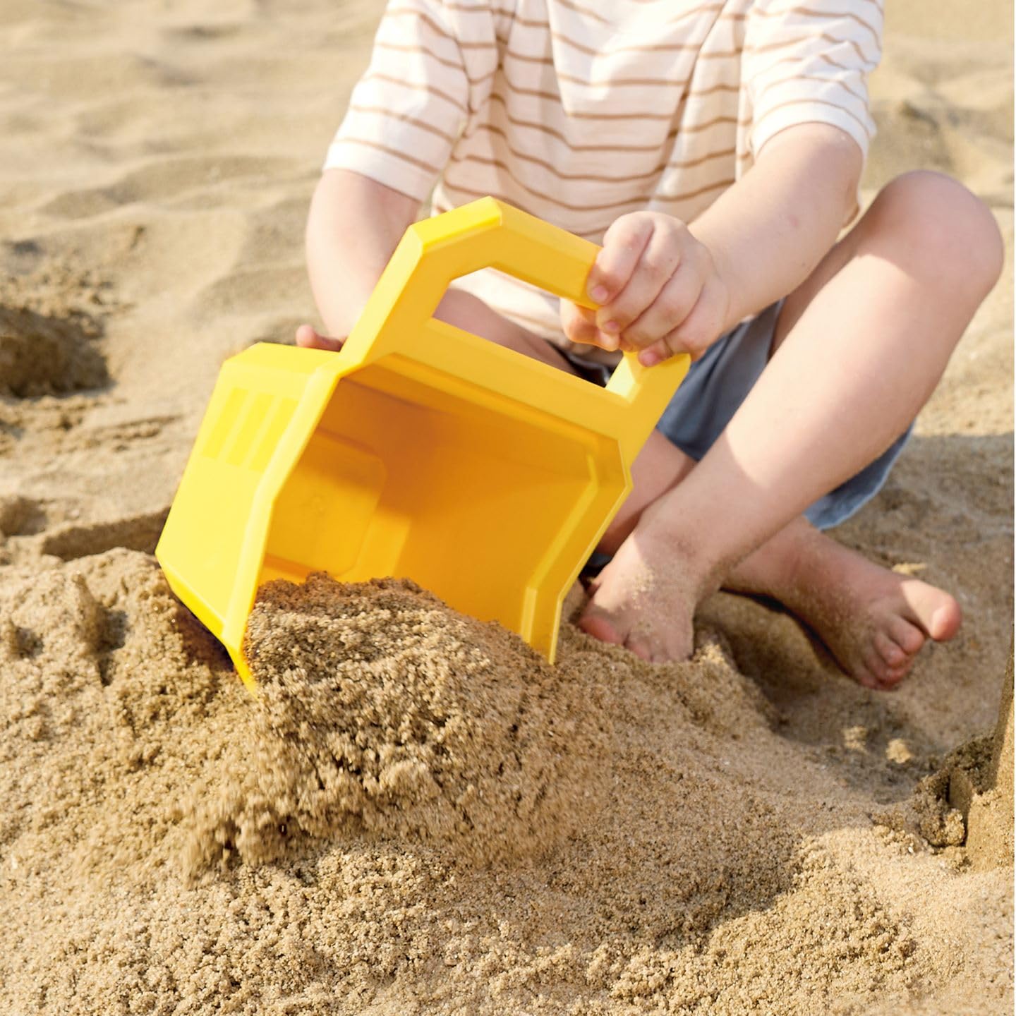 Hape Construction Sand Toy Set | Toy Set with Bucket, Shovel, Cone and Sign, for Children Ages 3+ Years