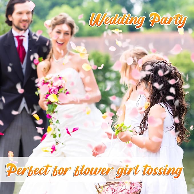 Eslibin 300 PCS Real Pink Dried Rose Petals Confetti for Wedding, 2.82oz Freeze Rose Petals for Romantic Wedding Valentine's Day Proposal Decor, Dinner Table Centerpieces Party