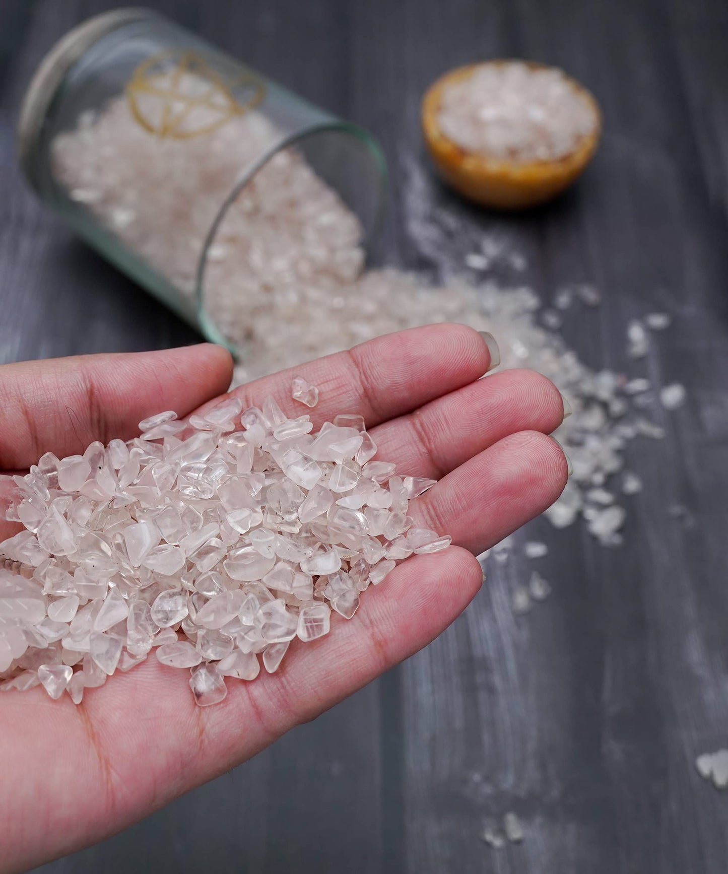 ZAICUS Rose Quartz Crystal Chips Bulk Gemstone Healing Crystal Natural Irregular Shaped Crushed Stone Reik Healing Tumbled Chips Crystal Chips for Witchcraft & Jewelry Making Home Decoration 1 Lb