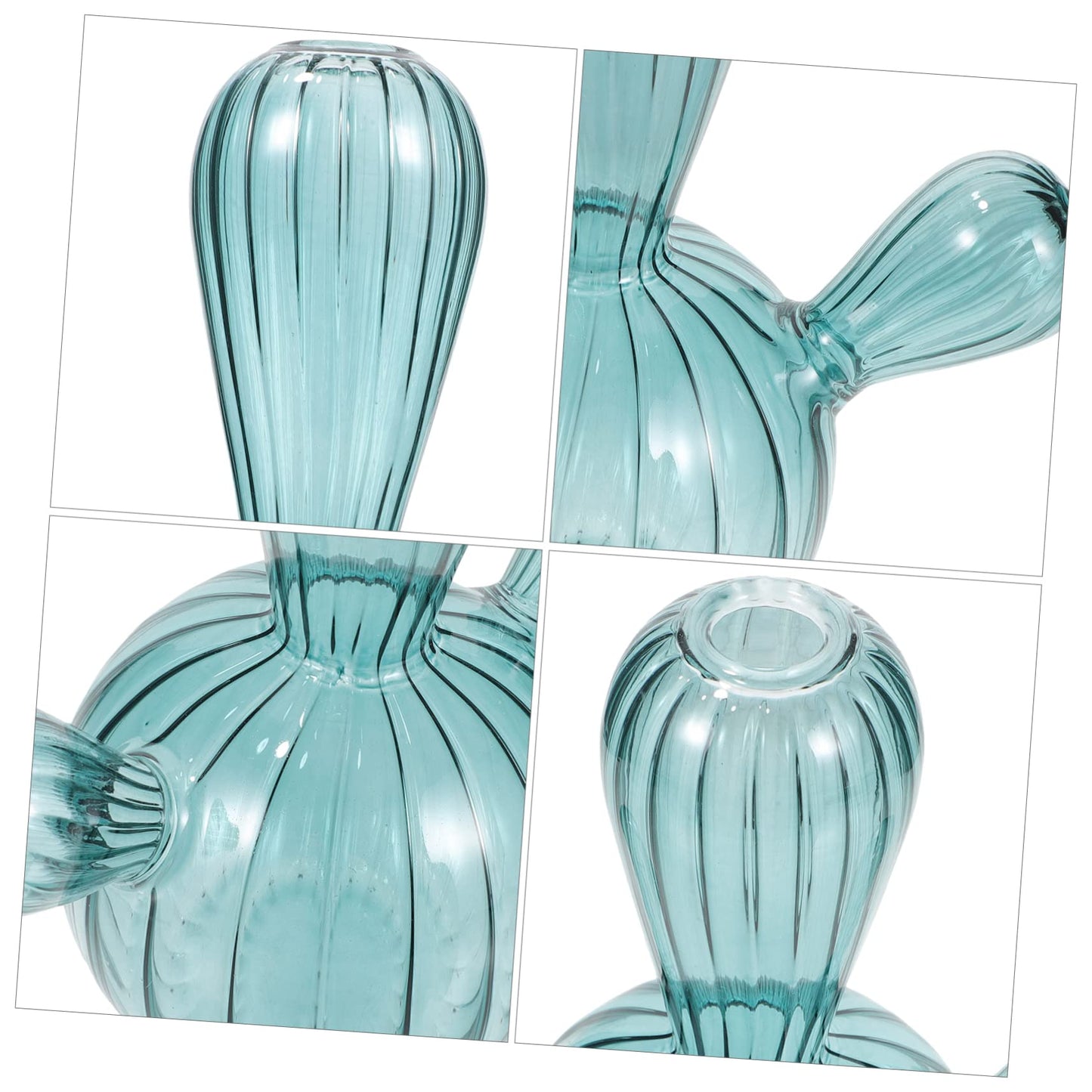 Bottle Decoration Cactus Shape Container Hydroponic Flower Bottle Hydroponic Plant Vase Cactus Terrarium Holder Cute Succulent Pots Mini Planter Pots Glass Hydroponics