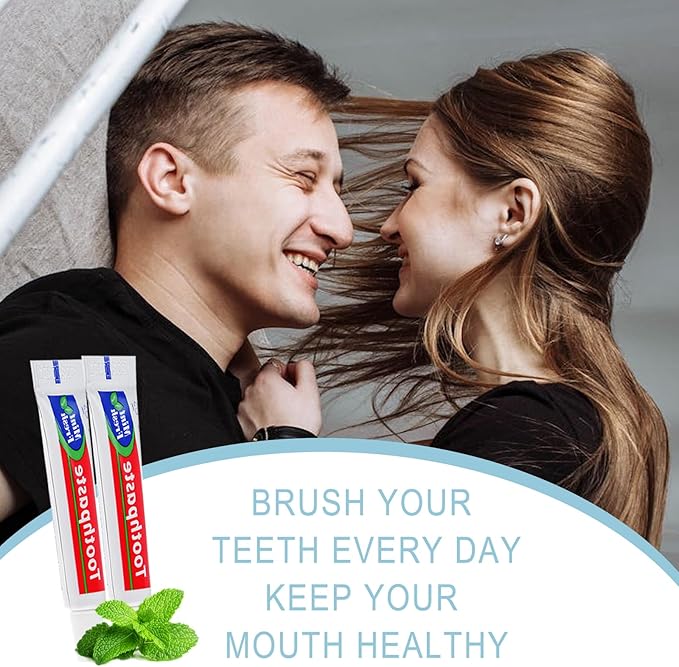 100 Tubes Bulk Travel Size Toothpaste,Extra Small 0.35oz Small Toothpaste Travel Size Bulk 0.8x3.5 inches Peppermint Mini Disposable Toothpaste for Hotel,Guests,Homeless,Charity
