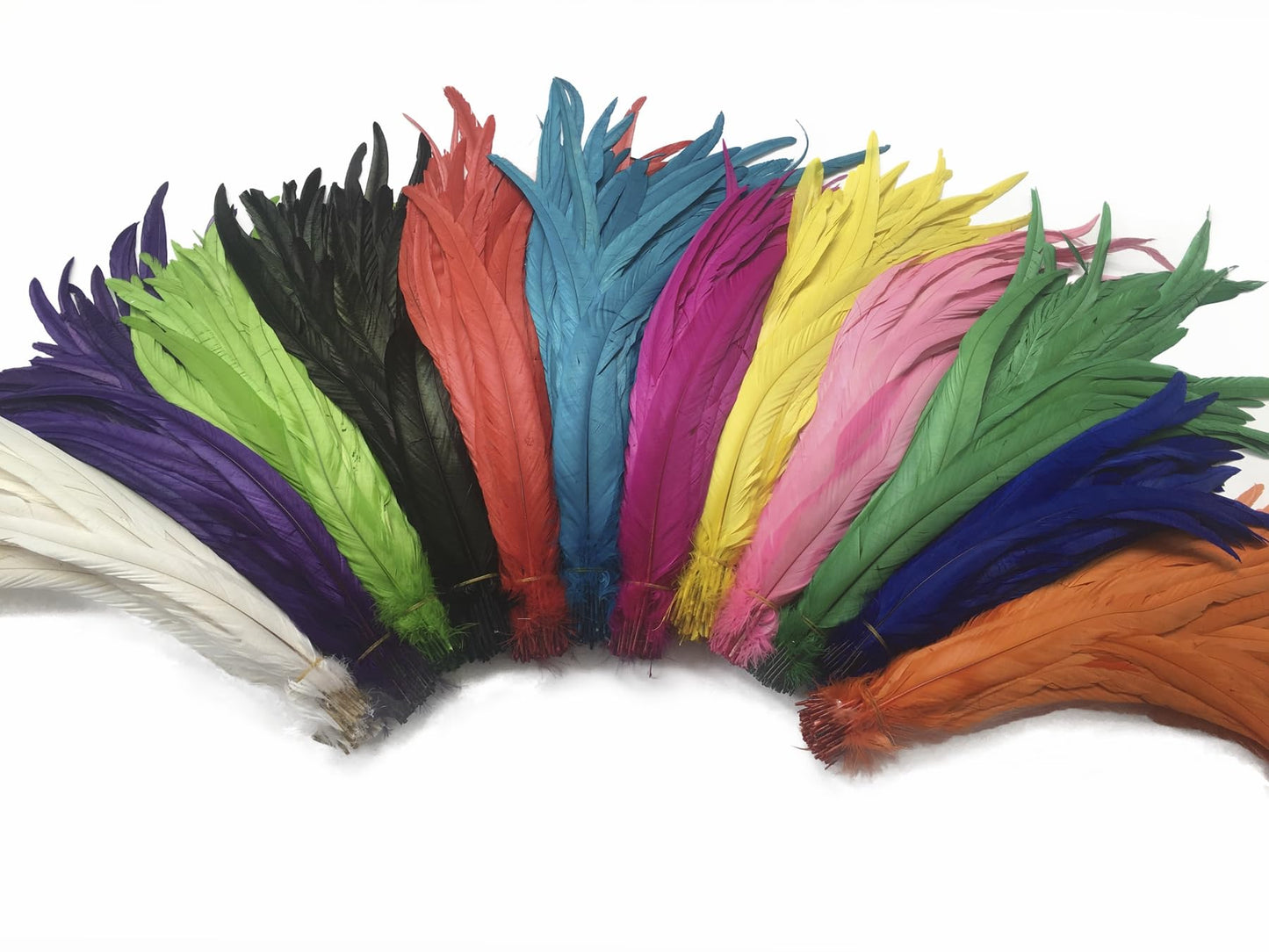 Sowder Golden Yellow Rooster Coque Tail Feathers 12-14inch Lengh Pack of 50