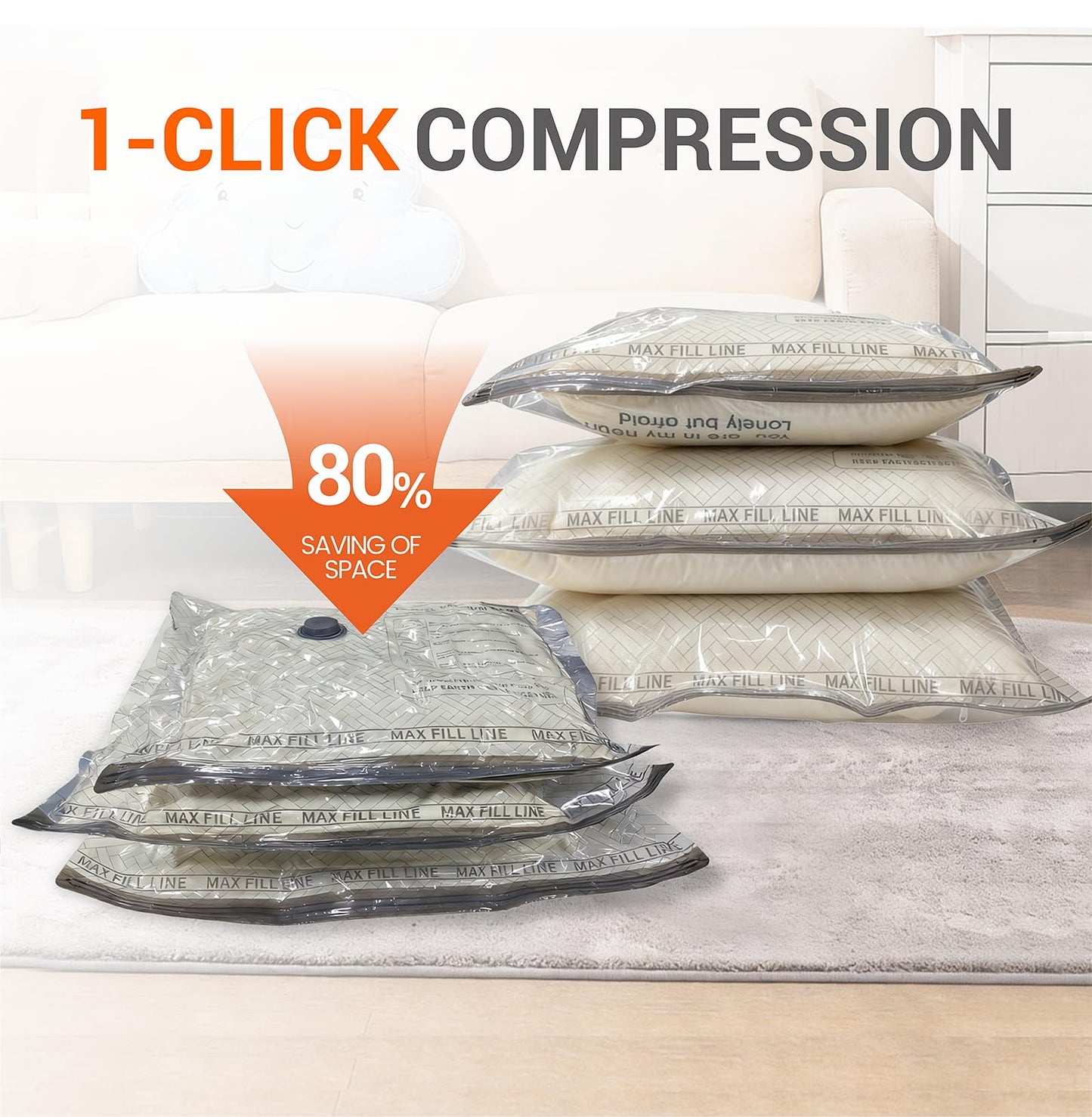 Travel Vacuum Storage Bags with Electric Wireless Pump, Travel Compression Bags for Luggage, Space Saver for Backpack & Suitcase, 15 Pack Combo