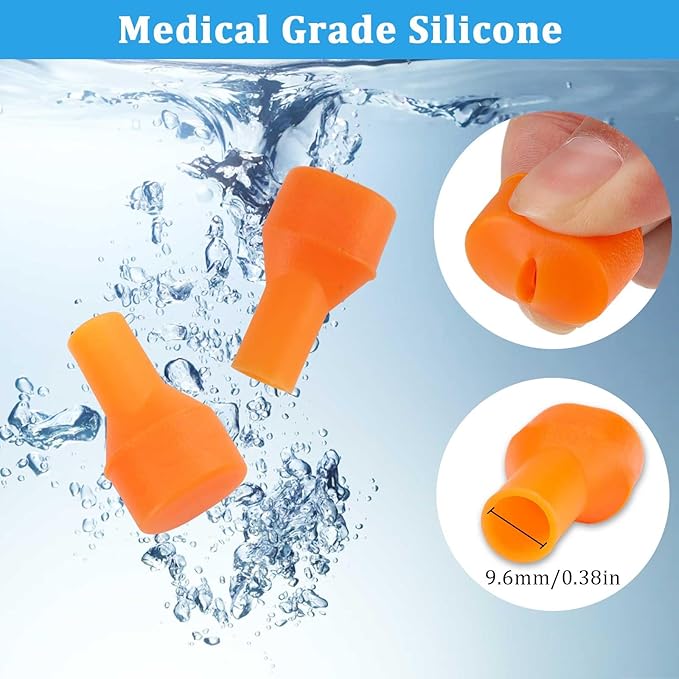 8Pcs Bite Valves Replacement Mouthpieces Set - Compatible with Most Water Bladders and Water Backpacks, Easy to Install Mouthpiece Replacement for Hiking, Biking, Camping Lovers