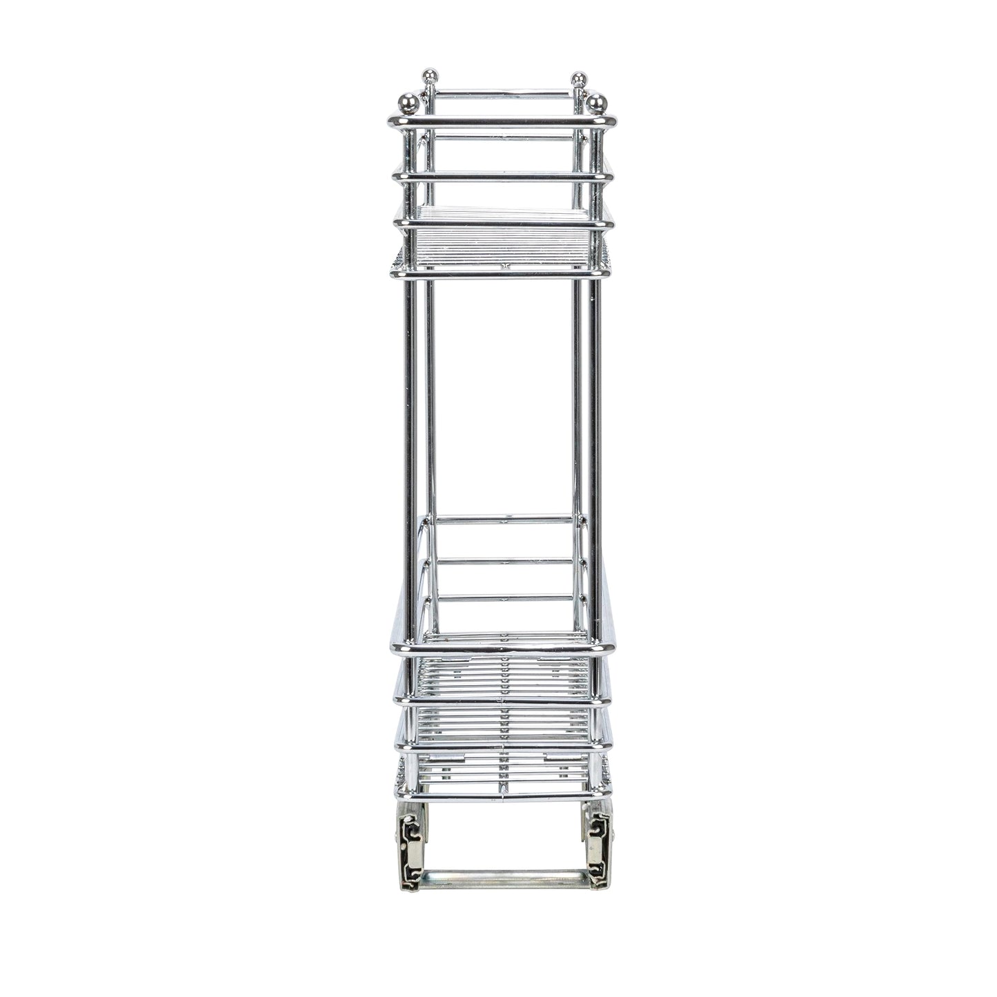 Household Essentials Chrome 2-Tier Sliding Cabinet Organizer, 5"