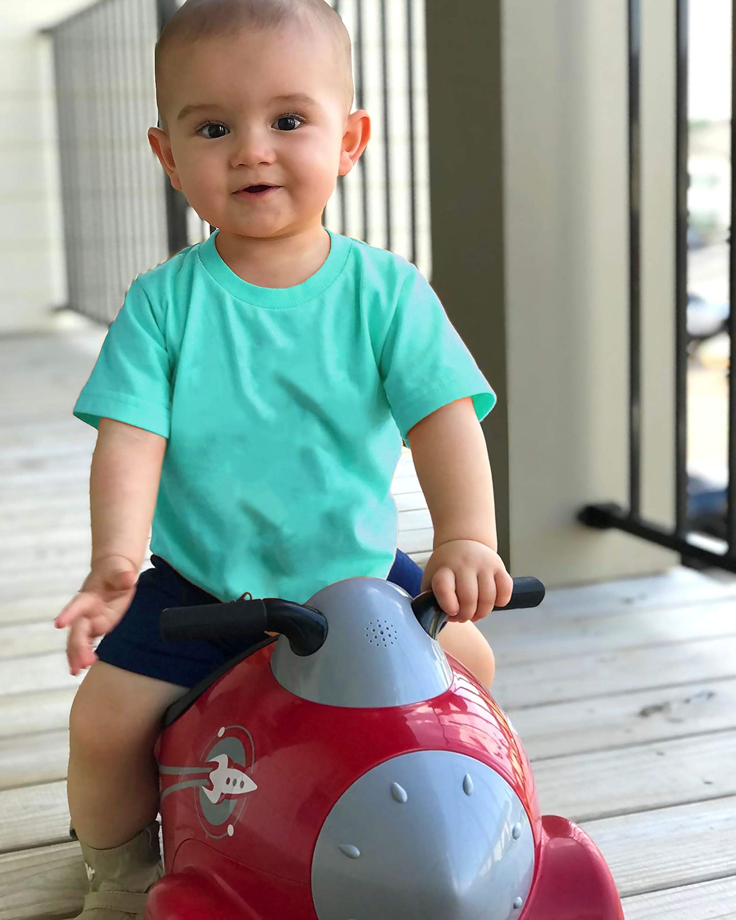 Radio Flyer Retro Rocket, for Toddlers 1-3, 3-in-1 Push Walker Ride On Rocket with Sensory Activities, Under-Seat Storage, Lights and Sounds, 42 lb Capacity, Toddler Ride On Toys