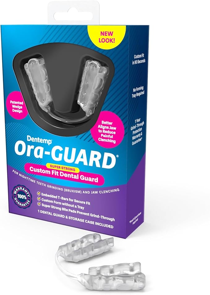 Dentemp Ora-GUARD Custom Fit Dental Guard - Bruxism Night Guard for Teeth Grinding (Two Pack) - Mouth Guard for Clenching Teeth at Night - Mouth Guard for Sleeping - Relieve Soreness in Jaw Muscles…