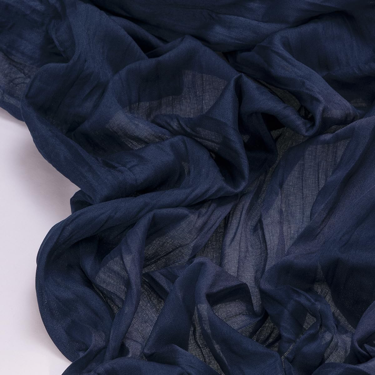 Socomi Navy Blue Fall Thanksgiving Cheesecloth Table Runner Boho Rustic Gauze 120 inch 10FT Cheese Cloth Runner for Wedding Party Baby Shower Birthday Home Decor Holiday Decorations