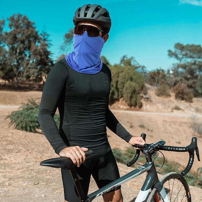 Achiou Neck Gaiter Face Cover Scarf, UV Protection Mask for Men and Women,Soft Windproof, Hiking Cycling Running