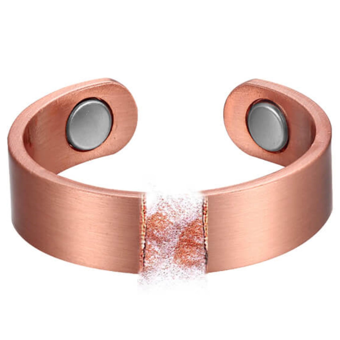 Earth Therapy, The Original Pure Copper Magnetic Ring Set for Men and Women - Pack of 2 - Adjustable Sizing - Ultra Strength