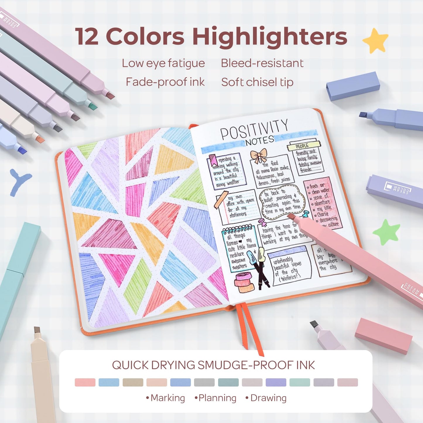 Nicpro Bible Journaling Kit, 76PCS Bible Study Supplies with Pen Case, Notes & Tabs, No Bleed Highlighter Pens, Bible Journal Accessories, Cute Spiral Notebook Stationary Set for Women Christian Gifts