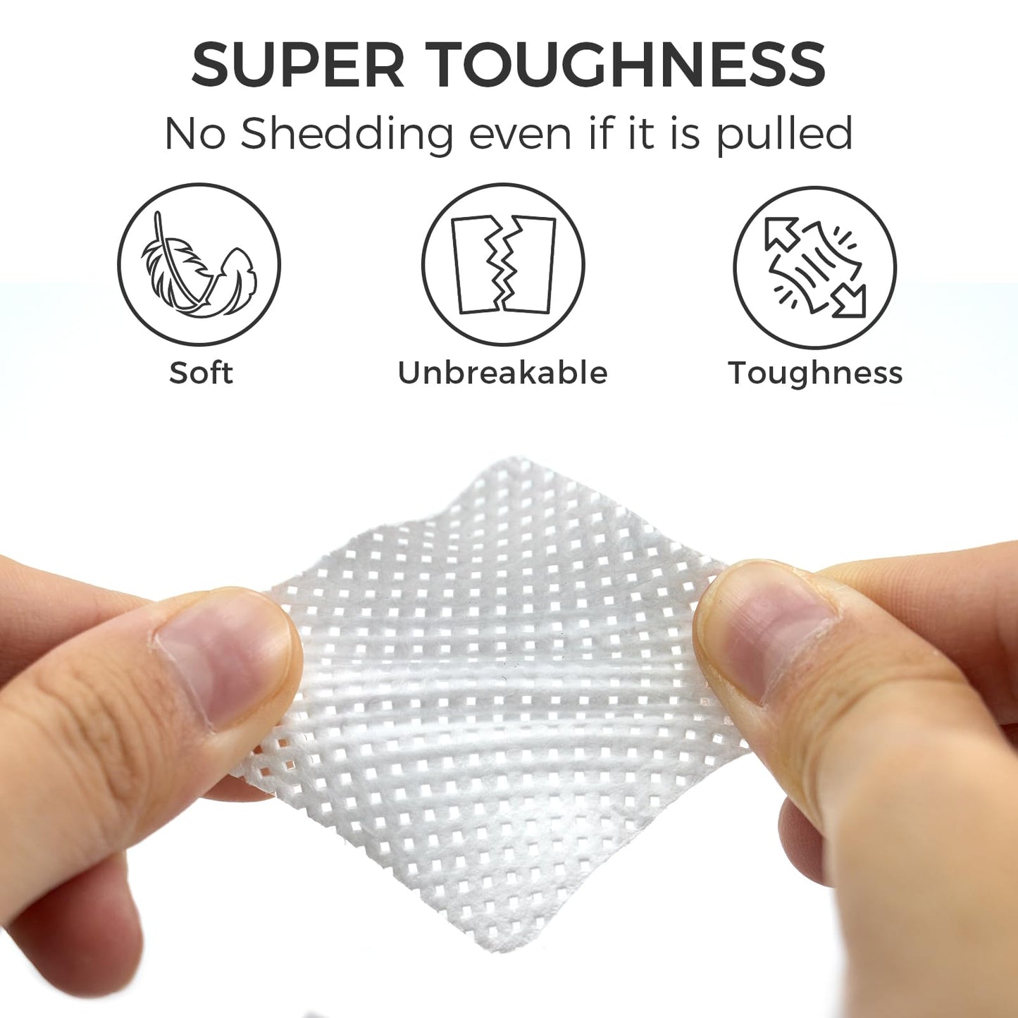 2000PCS Lint Free Nail Wipes White, Non-Woven Nail Polish Remover Pads - Soft Lint Free Wipes for Gel Fingernails - DIY Fingernails Salon Supplies