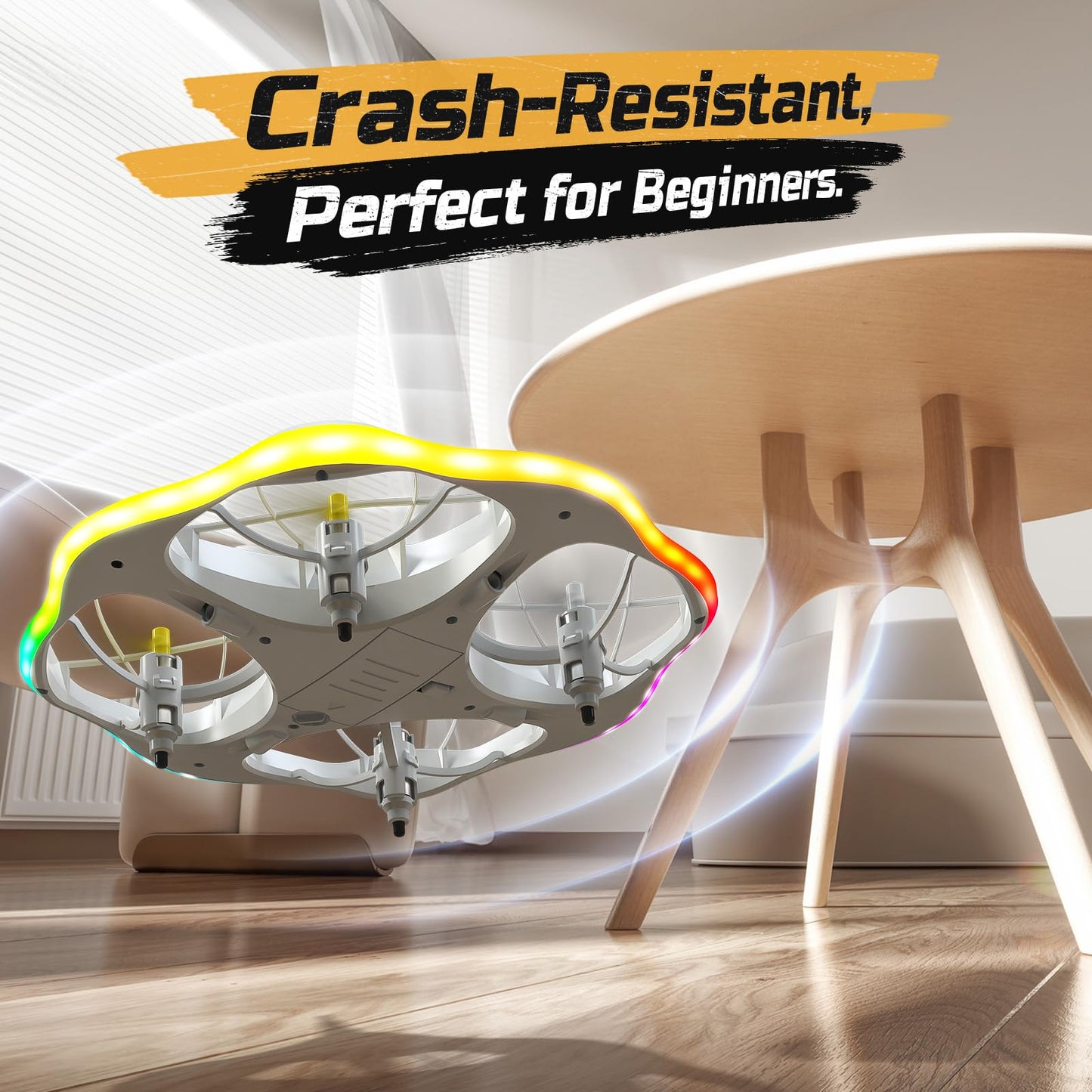 WeFone WF15 Drone for Kids & Beginners with 3 Batteries 21 Min Flight, 360° Flips, Altitude Hold, One-Key Start, 3 Speeds,Colorful LED Lights for Night Flying, Great Gift Toy for Boys Girls