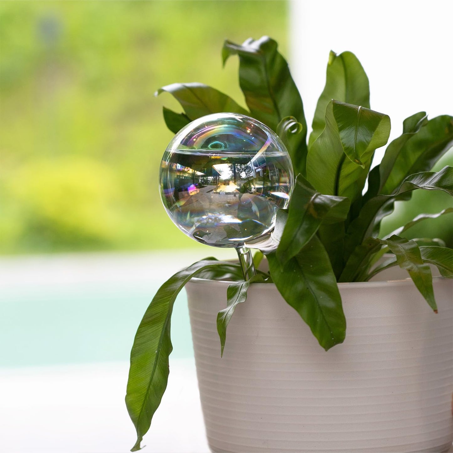 2Pack Iridescent Glass Self Watering Globes for Plants, 14 fl oz Automatic Plant Watering Bulbs Decorative Glass Plant Waterer