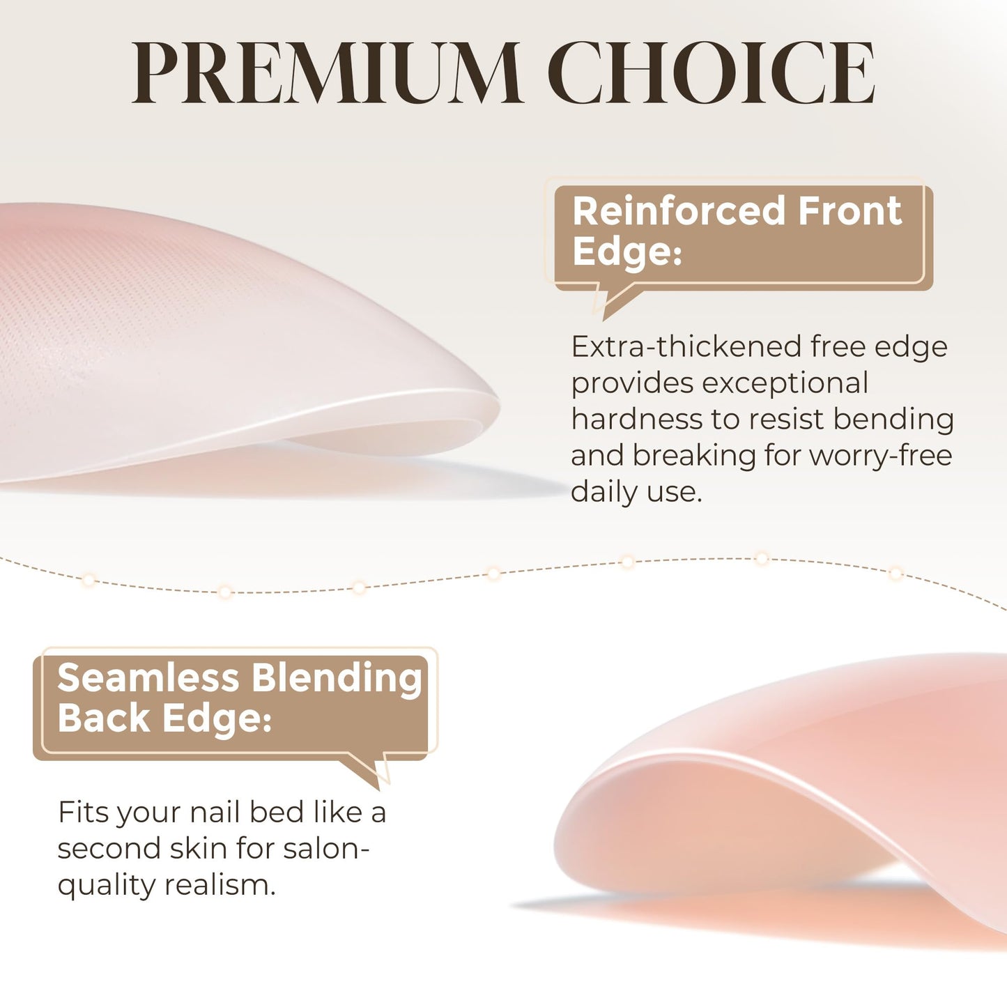 UNA GELLA Press On Nails Short Almond: Ombre Soft Gel Press Ons Kit with Nail Tips Glue on Nails, 16 Sizes - 32 Reusable Fake Nails, Pink Cream