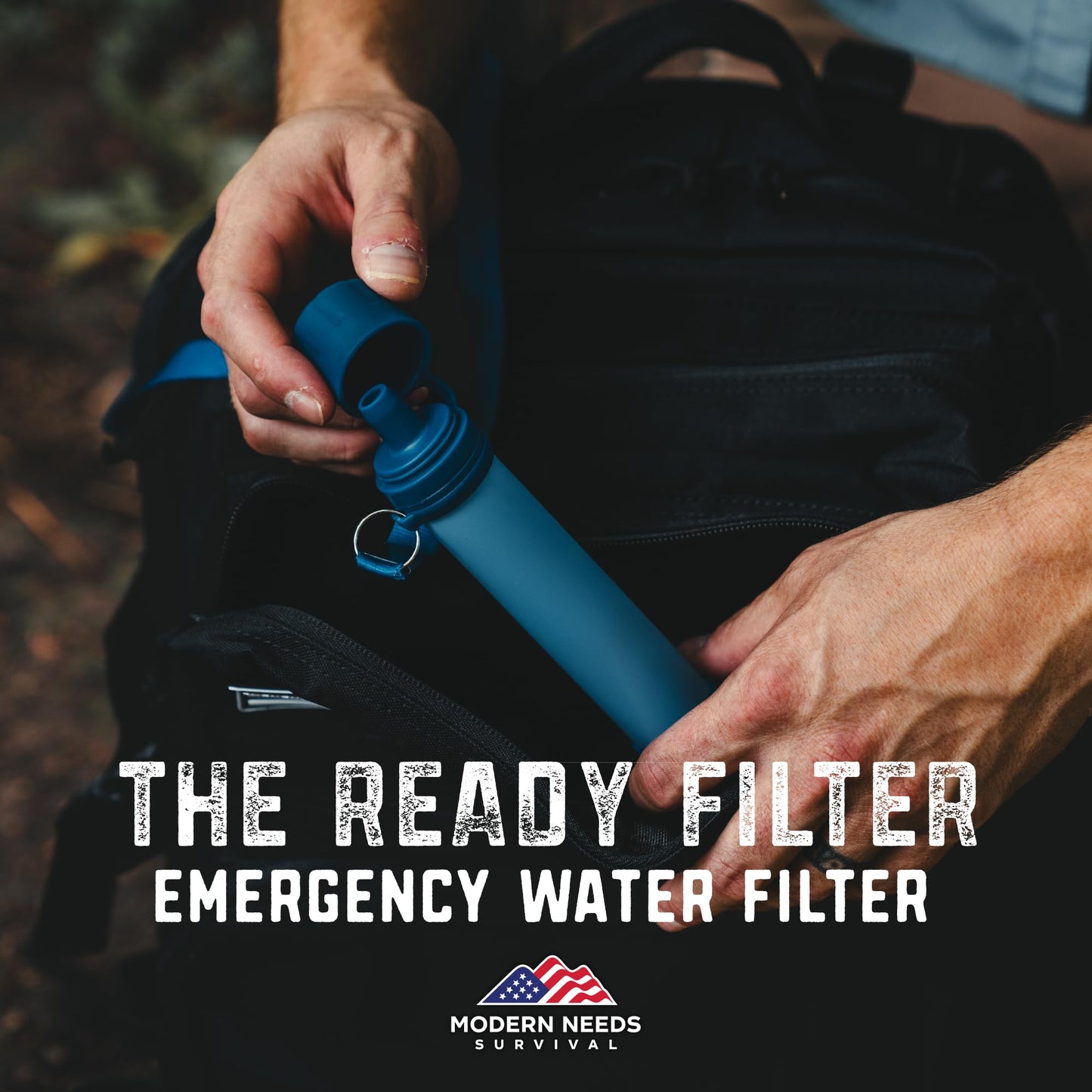 MODERN NEEDS Ready Filter Personal Water Filter Straw | Backpacking Water Filter for Hiking & Camping | Portable Water Purifier Camping | Emergency Survival Gear & Camping Survival Kit | 5 Pack