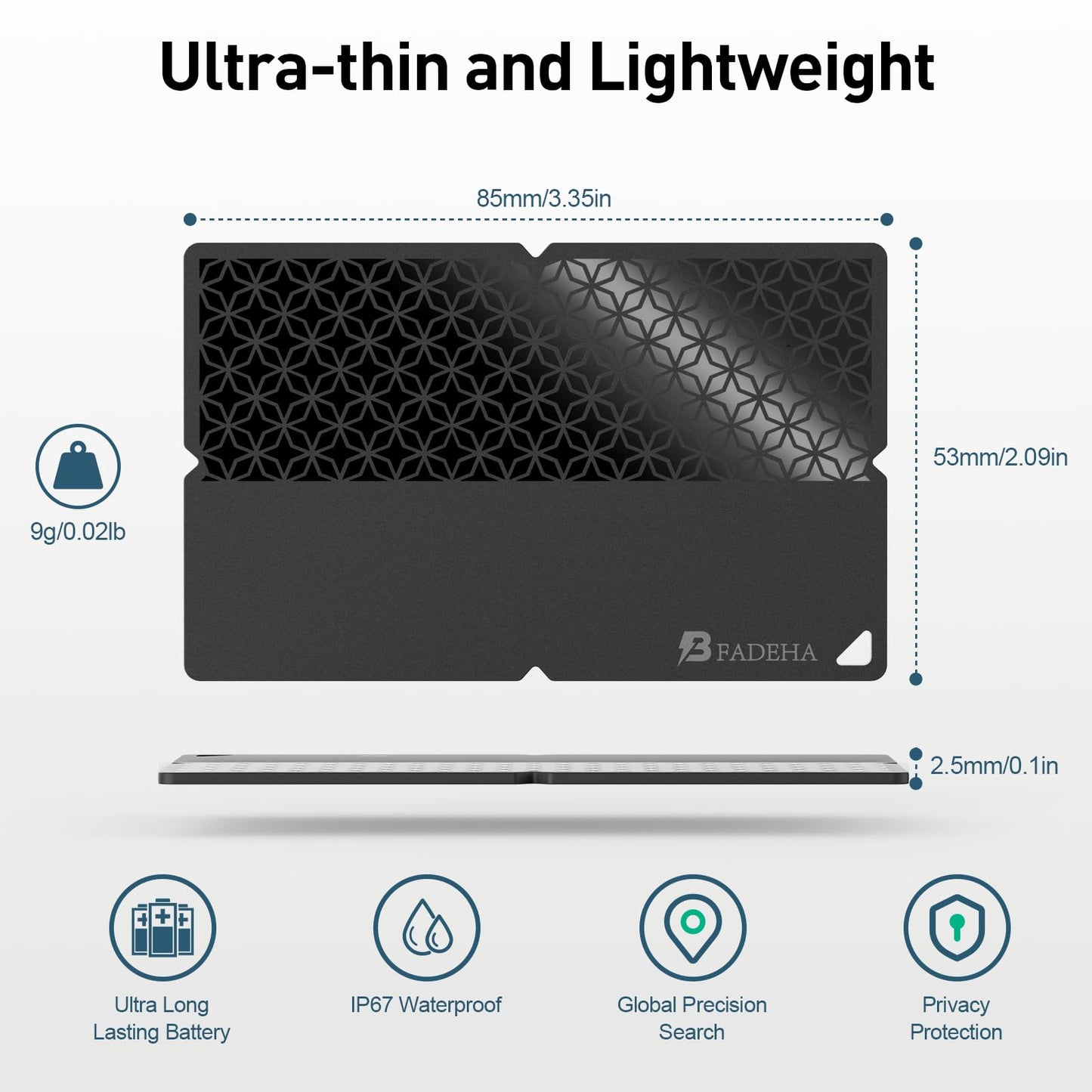 2026 [Apple MFi Certified] (iOS Only) Bluetooth Tracker Smart Card for Apple Find My iPhone Ultra-Thin Wallet GPS Tracker, 5-10 Years Staying Power, Keys Finder & Item Locator for Keys, Bags, Passport