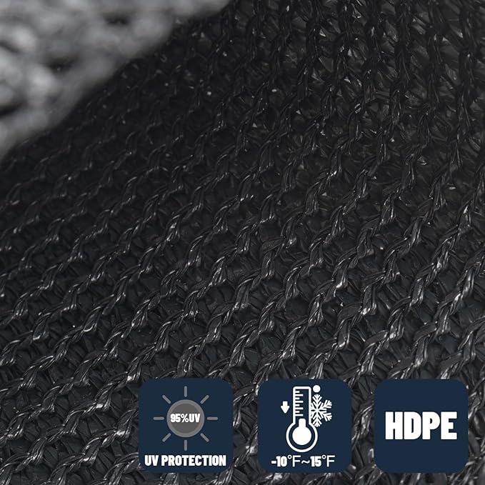 SUNNY GUARD Custom Size 9'x9' Graphite Grey Sun Shade Sail Rectangle UV Block Shade for Backyard Yard Patio Deck Garden(Customized)