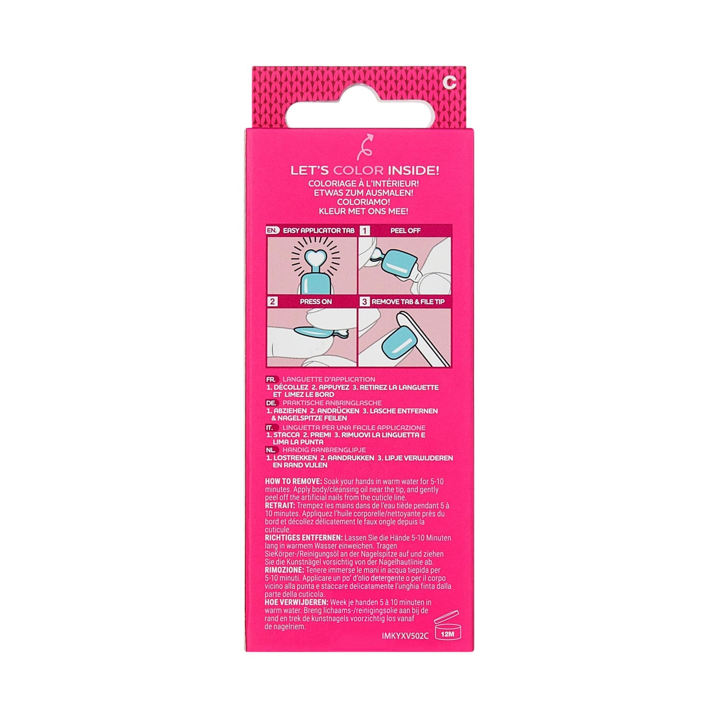 KISS imPRESS MINI Holiday Press On Nails for Kids, ‘Cozy’, Red, Child Size, Squoval Shaped, Mess-Free, Mom Approved, Non-Toxic, Breakaway Application Tabs, Nail File, 20 Fake Nails