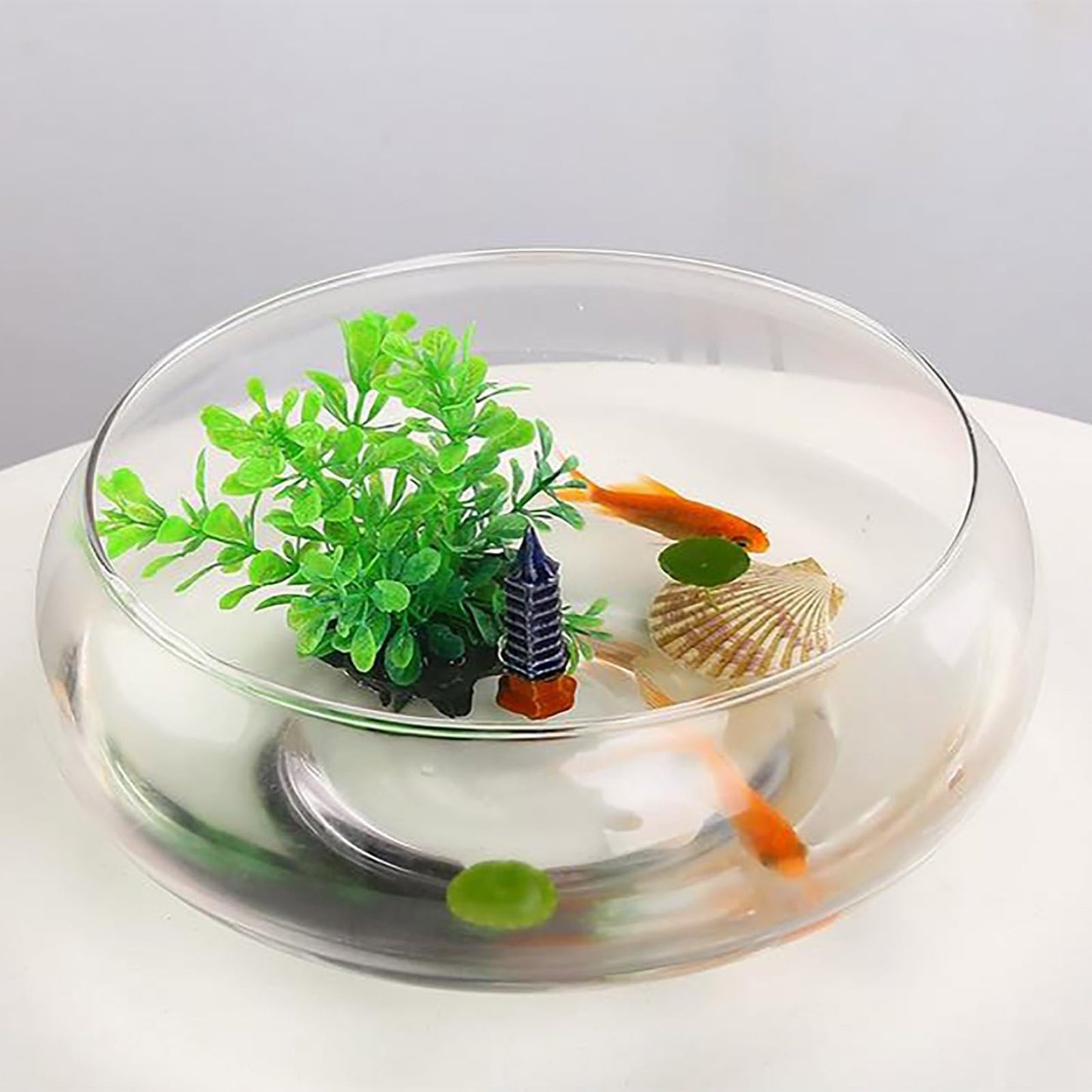 Flower Glass Vase, Bowl Terrarium Succulent Planter, Air Plant Hydroponic Display, Floating Candles Decorative Centerpiece Floral Container for Home or Wedding, Clear