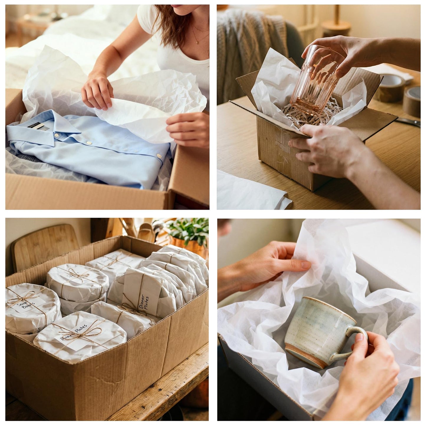 bondibili 1500 Sheets White Tissue Paper Bulk, 14"x20" Acid Free Tissue Paper for Gift Bags, Packaging, Moving, Gift Wrapping, Art Crafts, Party Decor in Weddings, Birthday, Holidays, and Christmas