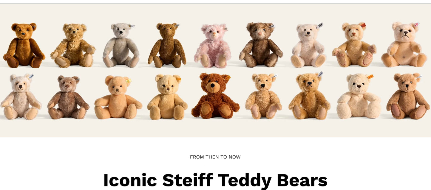 Steiff Jimmy Teddy Bear, Premium Teddy Bear Stuffed Animal, Plush Toy for Kids (Light Brown, 12")