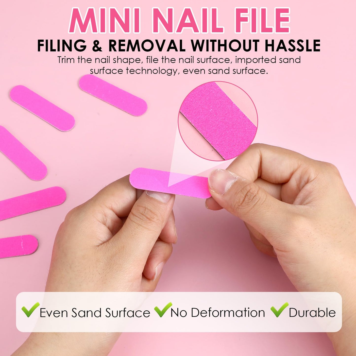 100PCS Press on Nail Tool Kit, Nail Prep Kit with Nail Glue, Adhesive Tabs, Mini Nail File, Acrylic Sticks, Prep Pads for Press on Nail Art Starters Press On Nail Packaging for Salon Business