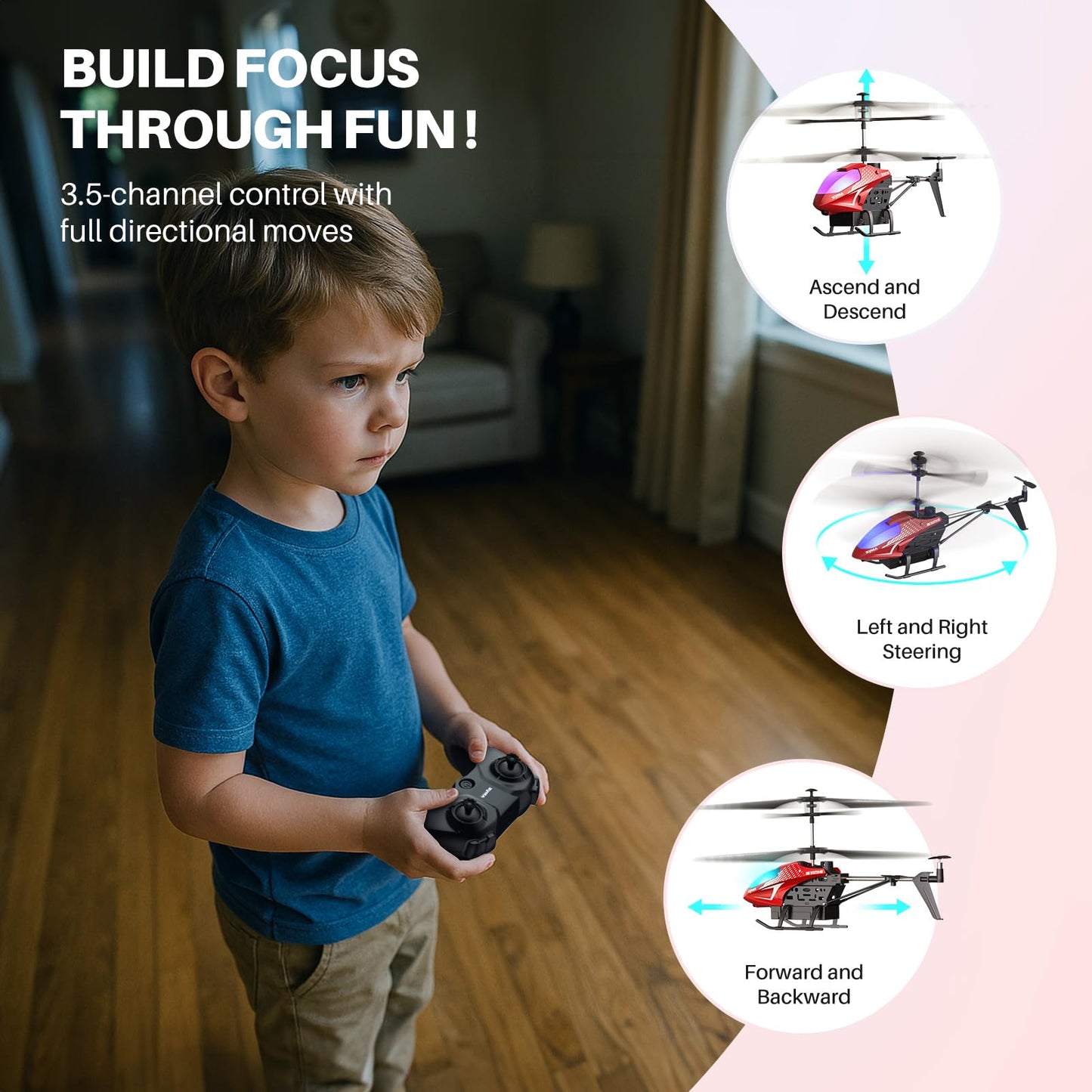 SYMA RC Helicopter, Remote Control Helicopter with 40 Mins Flight Time(2 Batteries), Auto Obstacle Avoidance, 7 LED Lights and Altitude Hold, Gifts Toys for Kids 8-12