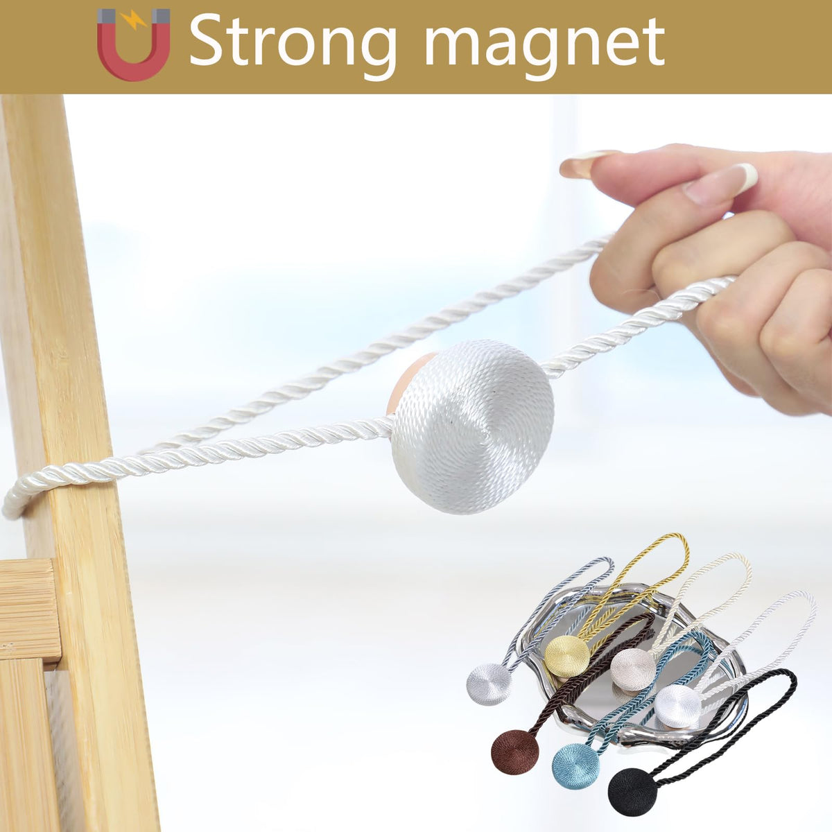 Magnetic Curtain Tiebacks (4 Count)