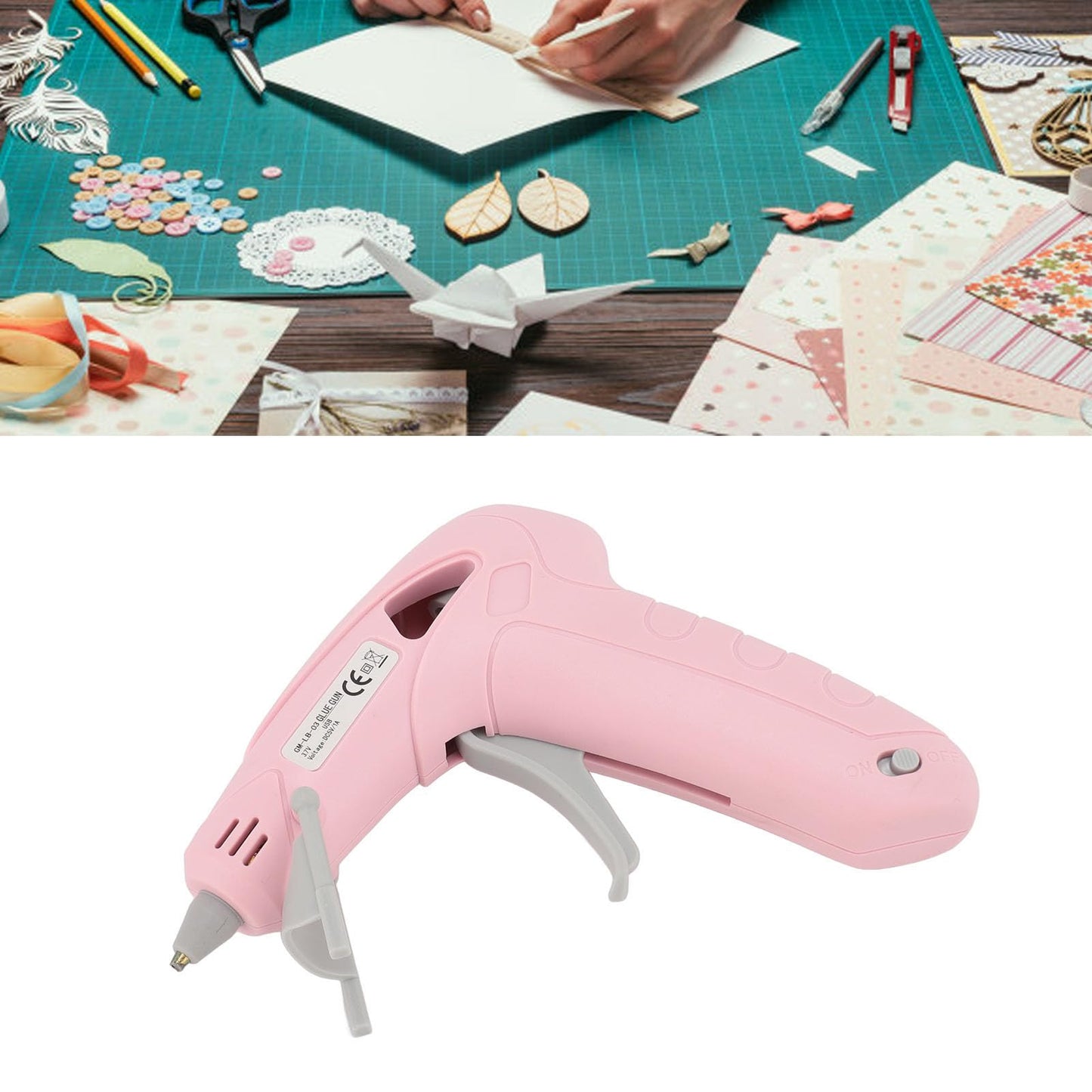 Cordless Hot Glue Gun Kit, Rechargeable, Fast Preheating, 2200 mAh, with 30 Glue Sticks, for Art, Crafts, Decorations