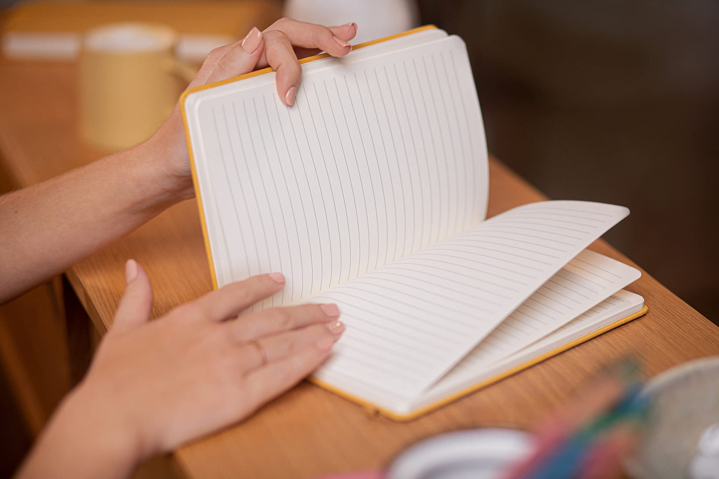ANECDOTE. Lined Journal Notebook, 192 Pages, A5 size: 8.3" x 5.4", Thick 100 GSM Paper, Ruled, Hardcover. Journal for Women and Men, Perfect Notebook for School, Work and Travel (Mustard)